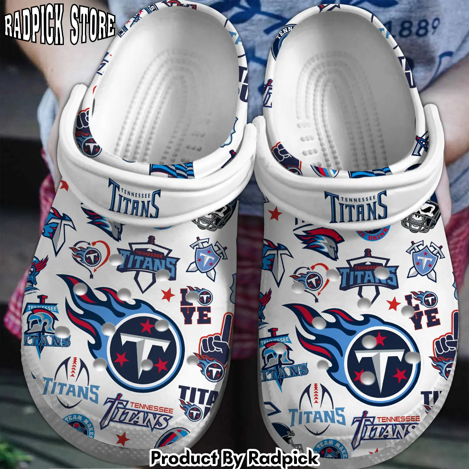 Radpick tennessee titans nfl sport crocss crocband clogs shoes comfortable for men women and kids footwearelite exclusive 8nf rp652800